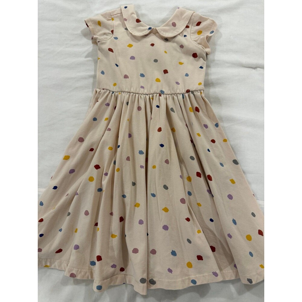 Alice + Ames Girls Confetti Dot Twirl Dress Size 6 Cream Multicolor